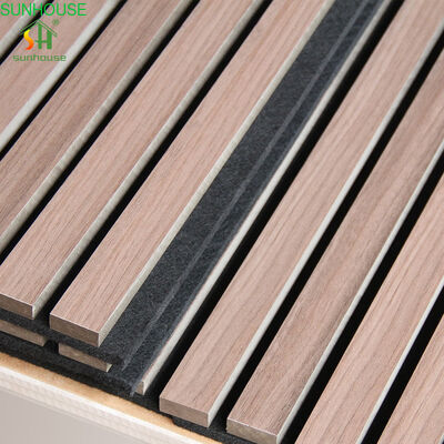 2400X600Mm High Quality Acoustic Slat Wall Panel Soundproof Wooden Panels for Home and Office for Living Room
