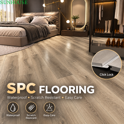 良い価格 グローバル建築プロジェクト向け、EN ASTM FloorScore認証取得済みSPCクリックフローリング リジッドコアビニールプランク オンライン